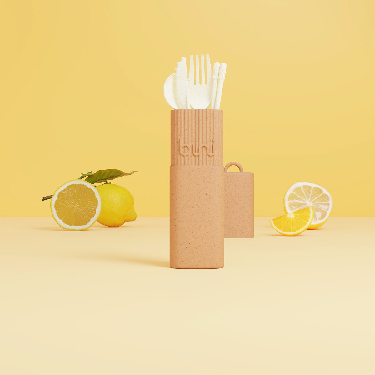 Bini BINIKIT Kit Couverts Reutilisable Nomade Cafe Latte