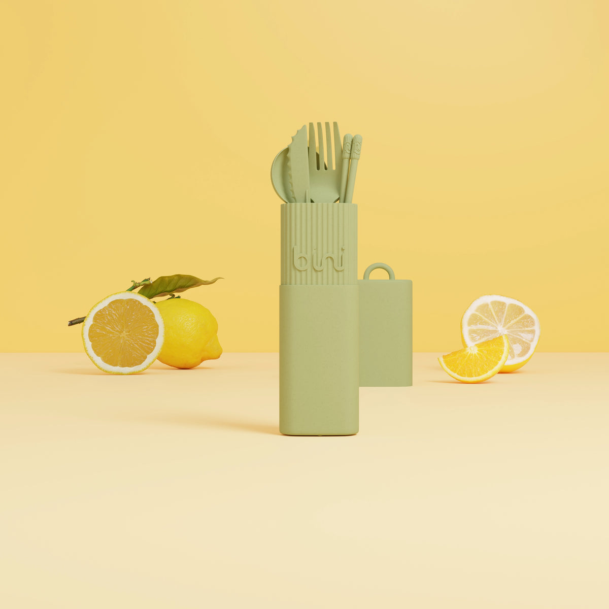 Bini BINIKIT Kit Couverts Reutilisable Nomade Vert Clair