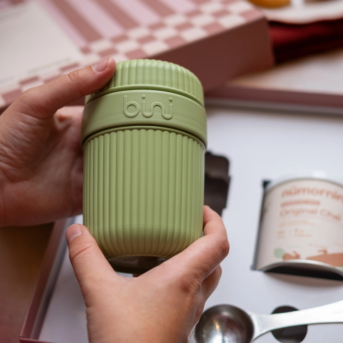 Bini coffret numorning mug nomade olive
