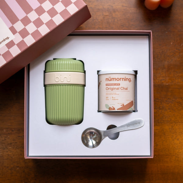 Le Coffret Bini × nümorning Bicolore Vert olive