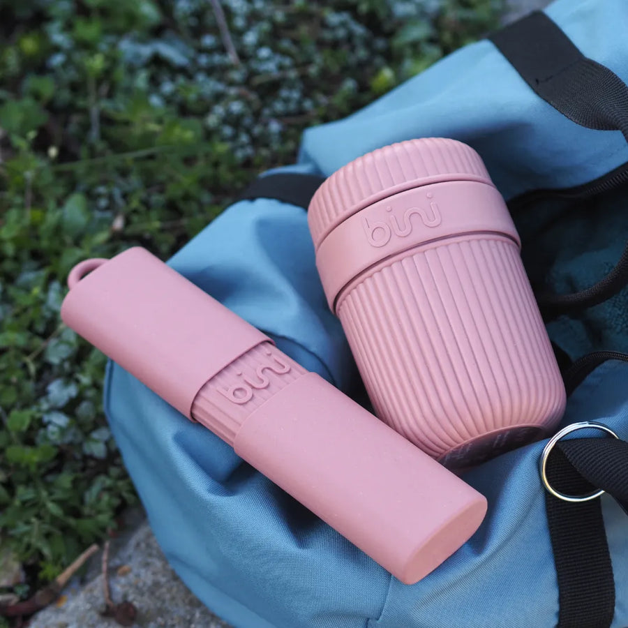 bini binikit kit de couverts reutilisables nomade blush conception