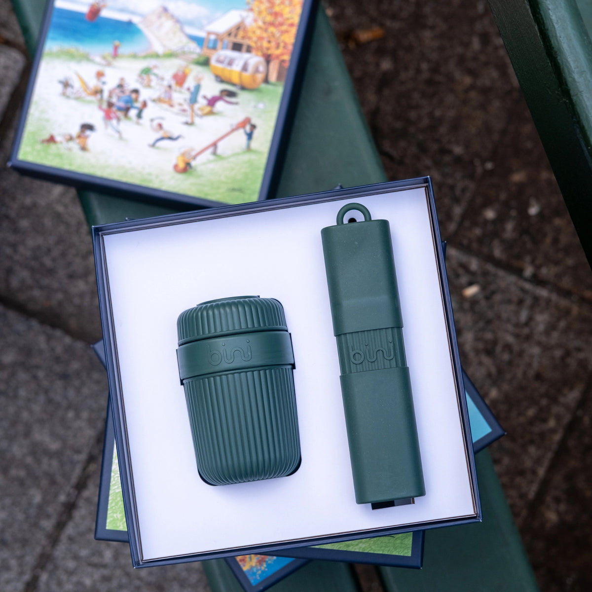 coffret pause cafe bini kit mug reutilisable